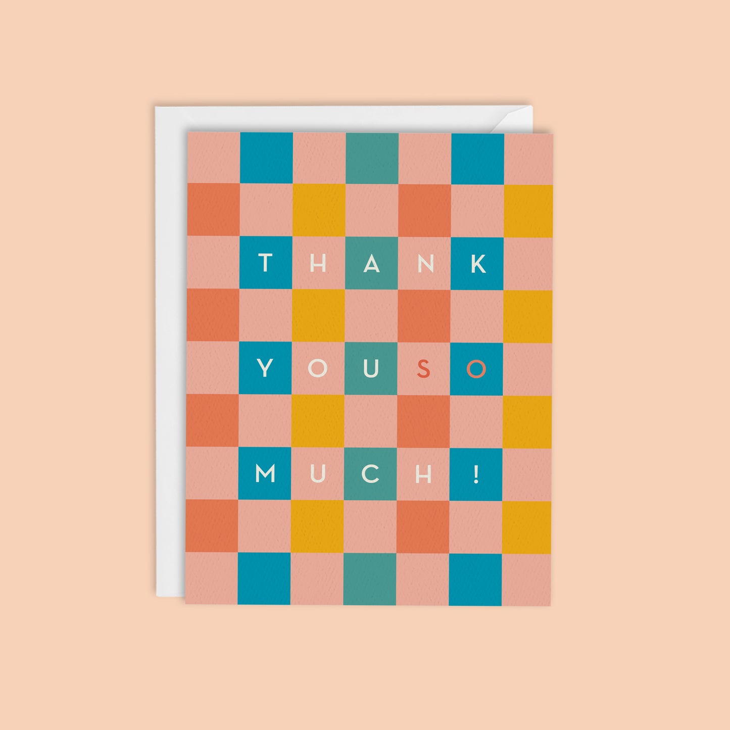 THANK YOU SO MUCH, Retro Checkerboard Card