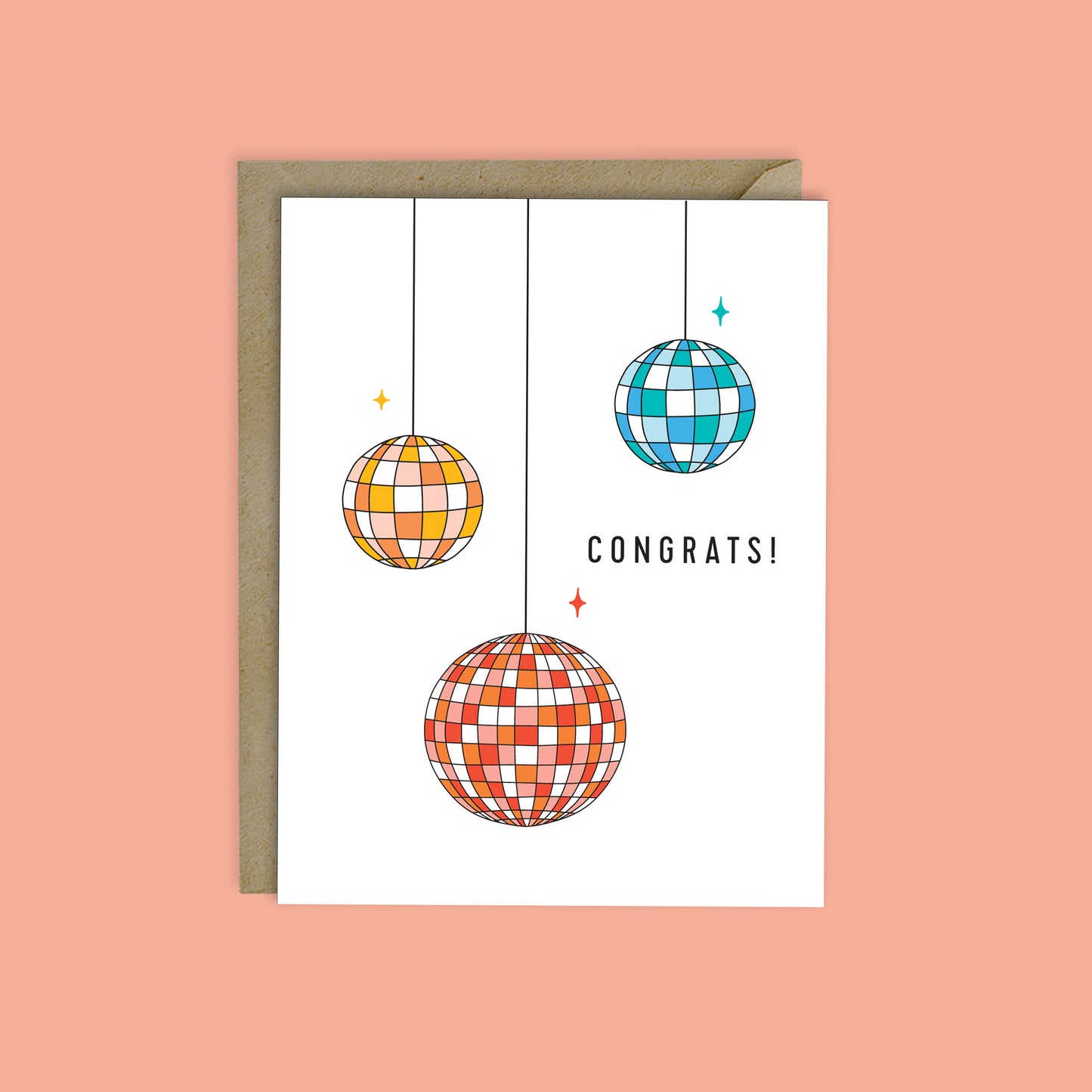 DISCO PARTY - CONGRATS CARD
