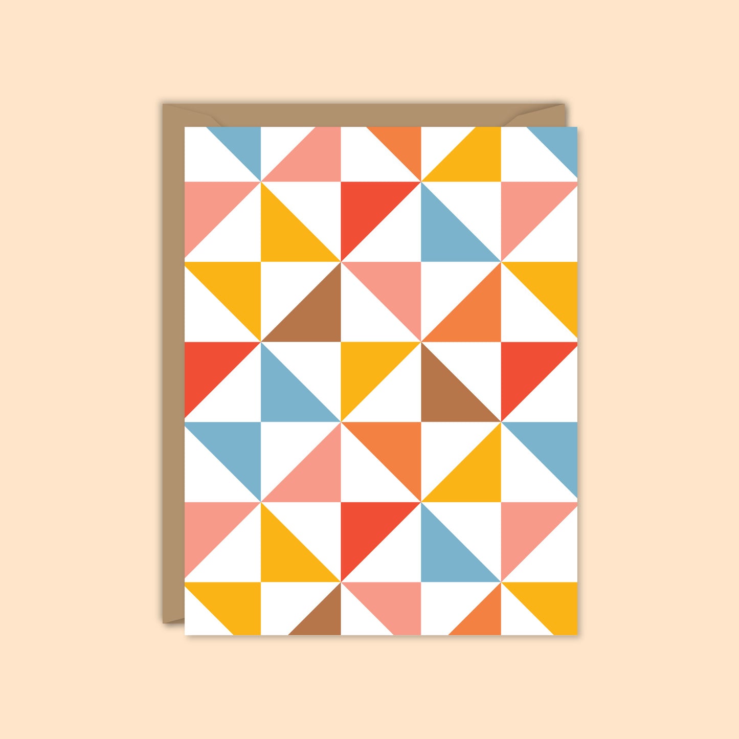 Retro Quilt Blank Card