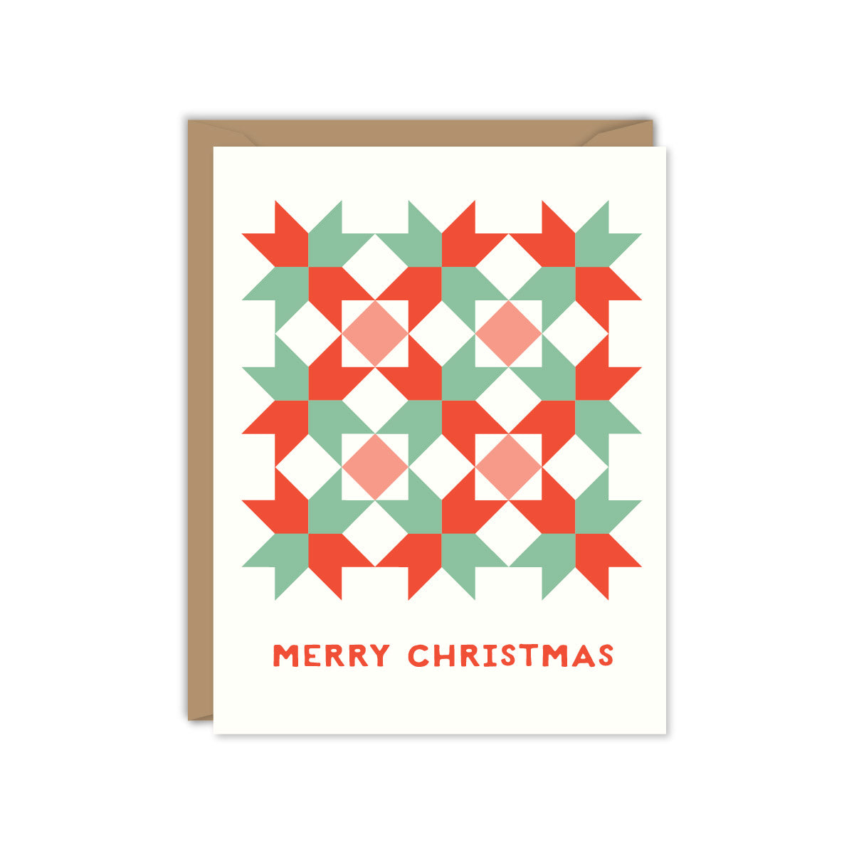 Merry Christmas Vintage Quilt Card