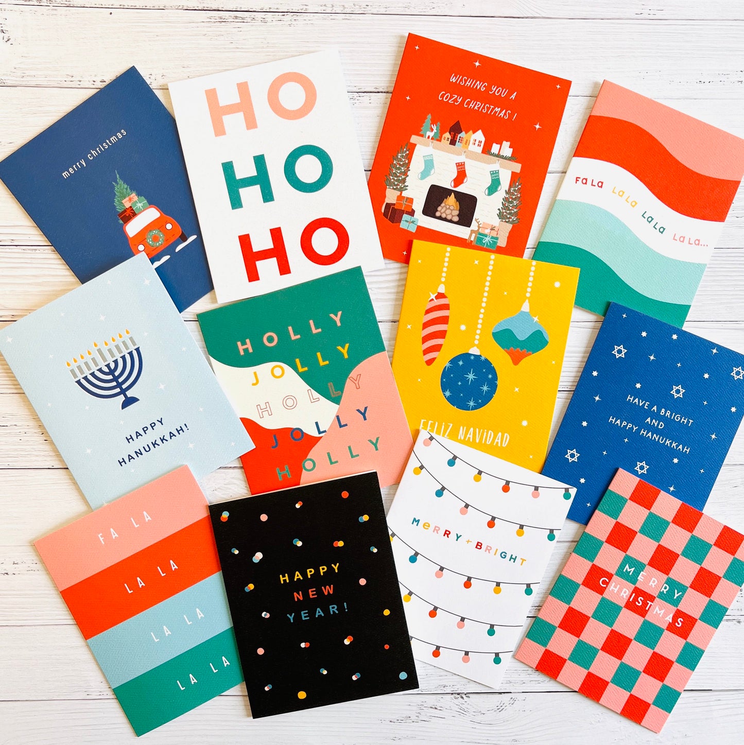 MYSTERY BAG - 10 Winter Holiday cards & Envelopes / Grab bag of 10 slightly imperfect or discontinued greeting cards