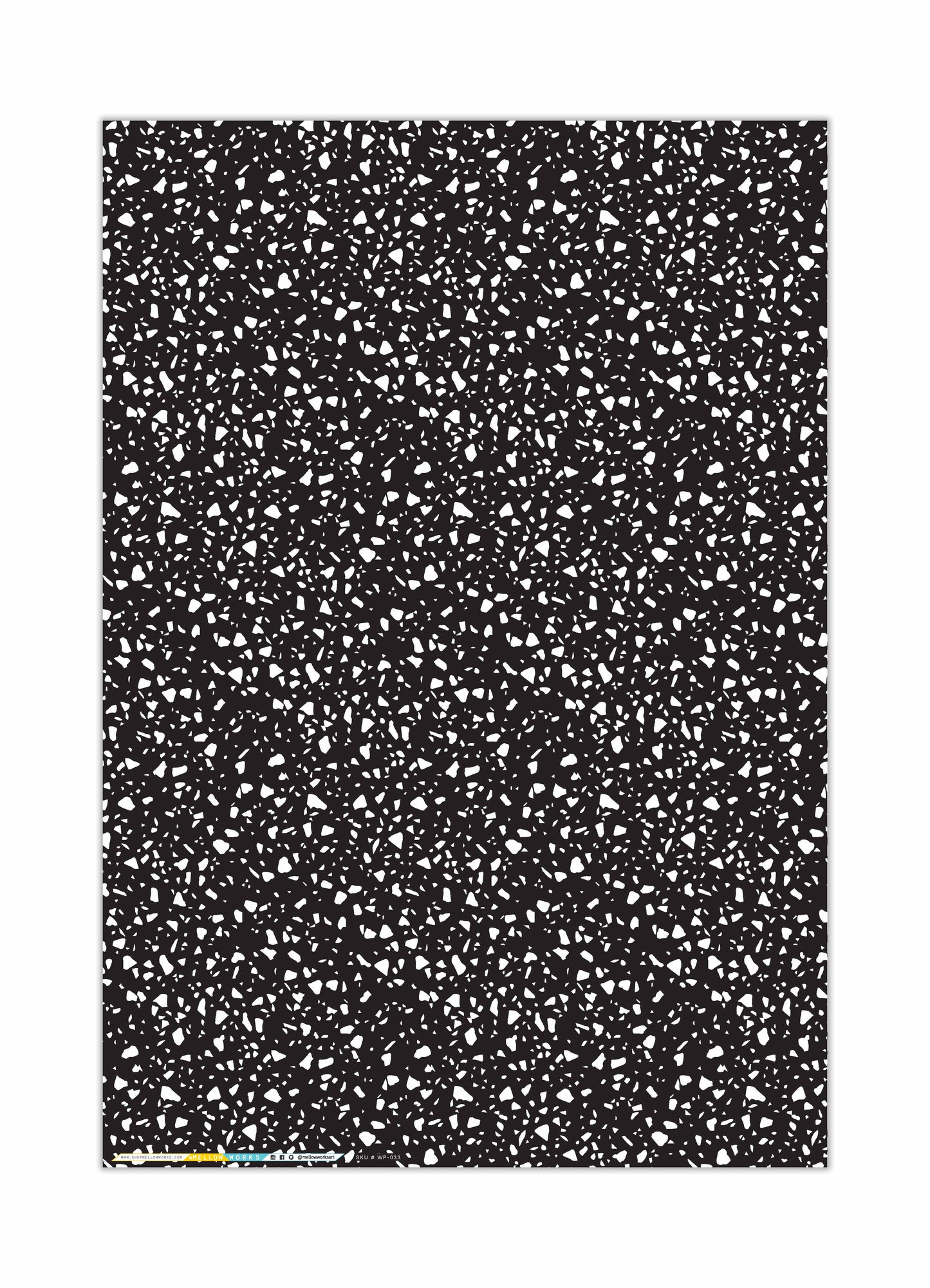 BLACK TERRAZZO Gift Wrap Sheets