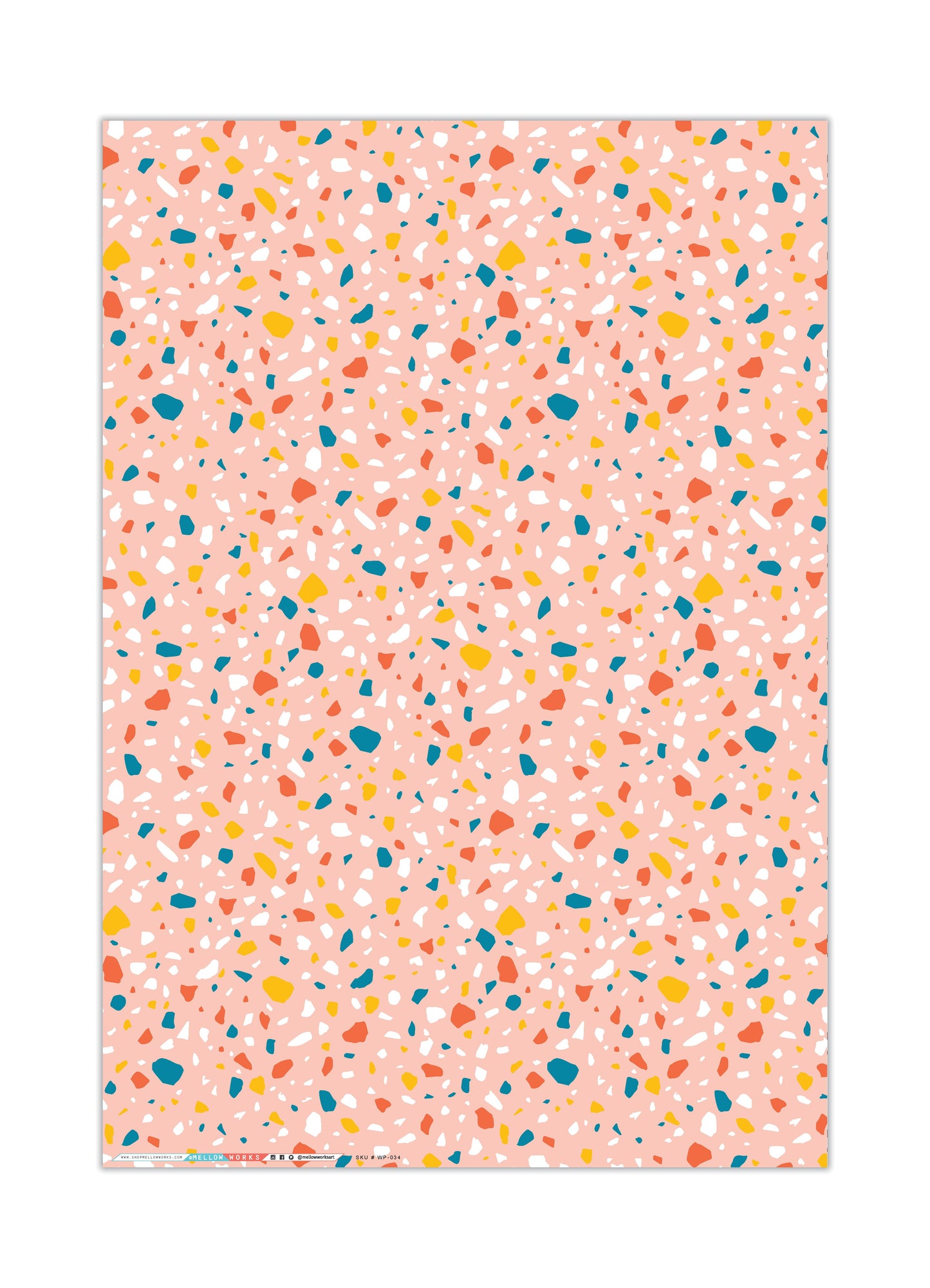 BLUSH TERRAZZO Gift Wrap Sheets