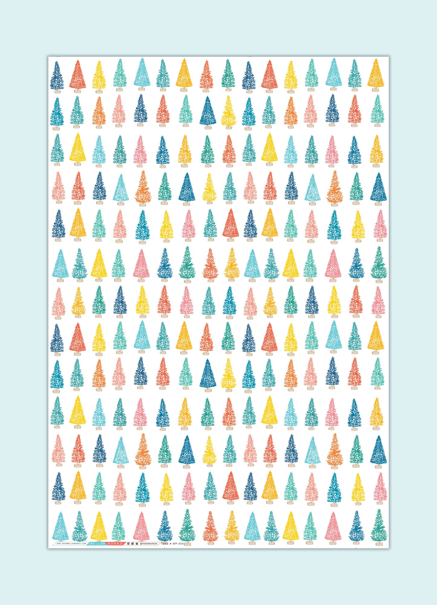 RAINBOW TREES Gift Wrap Sheets