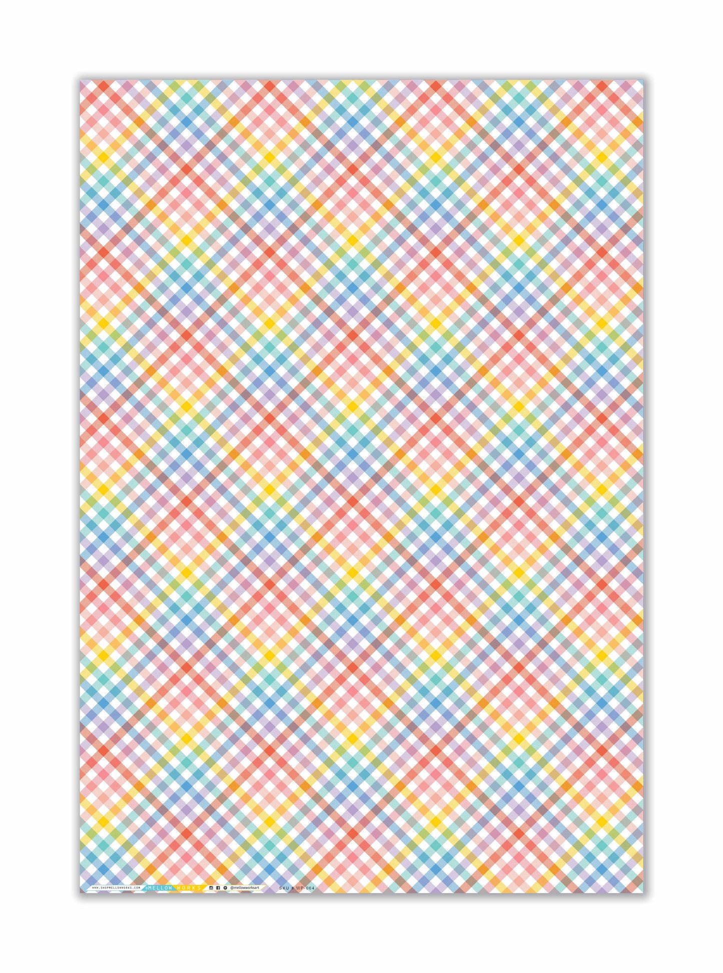 RAINBOW PLAID Gift Wrap Sheets