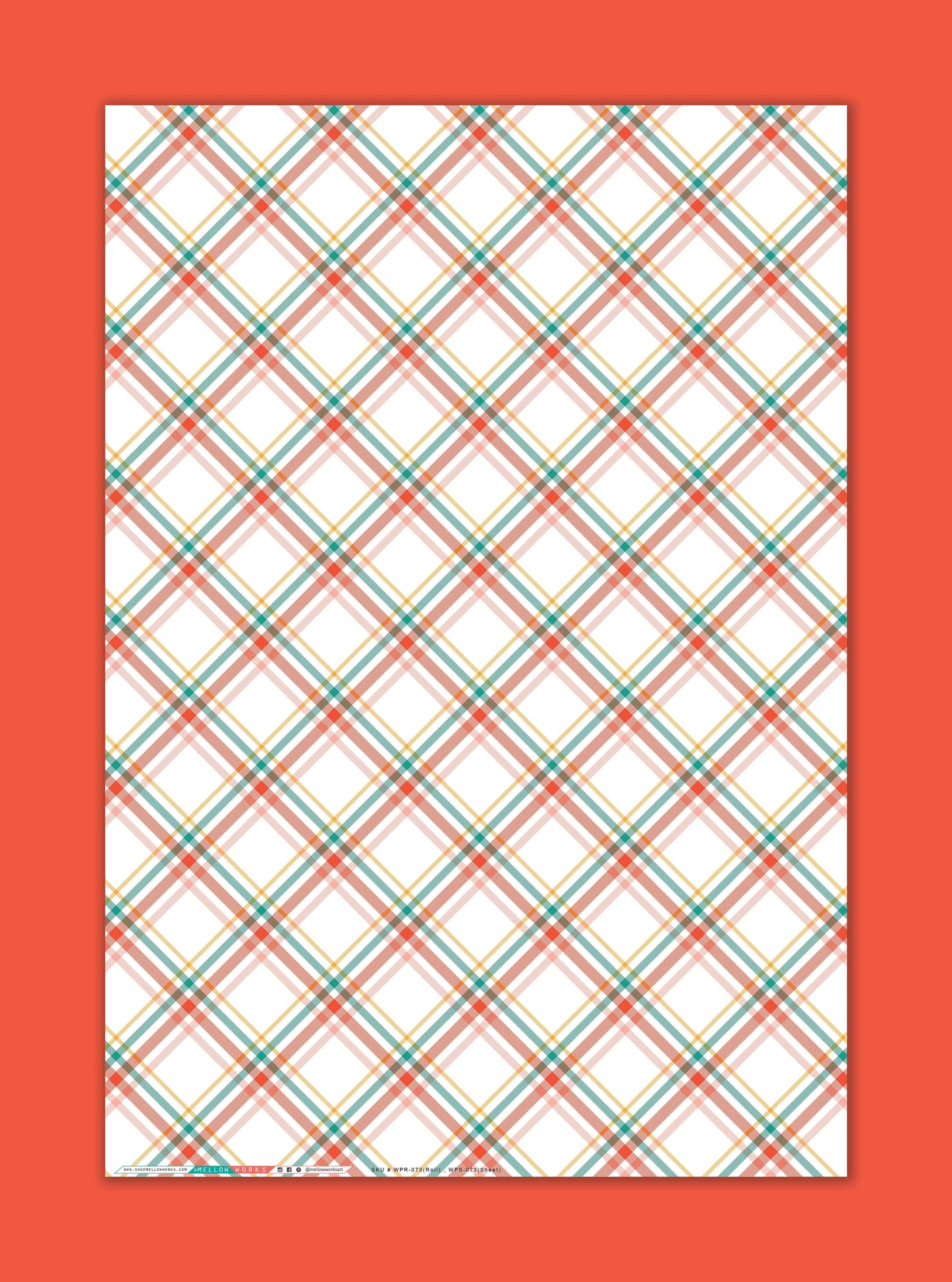 CHRISTMAS PLAID Gift Wrap Sheets