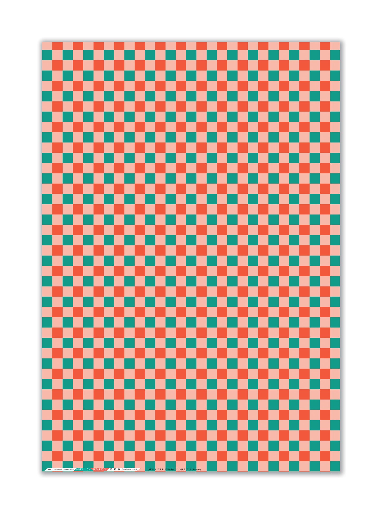 CHRISTMAS CHECKERBOARD Gift Wrap Sheets