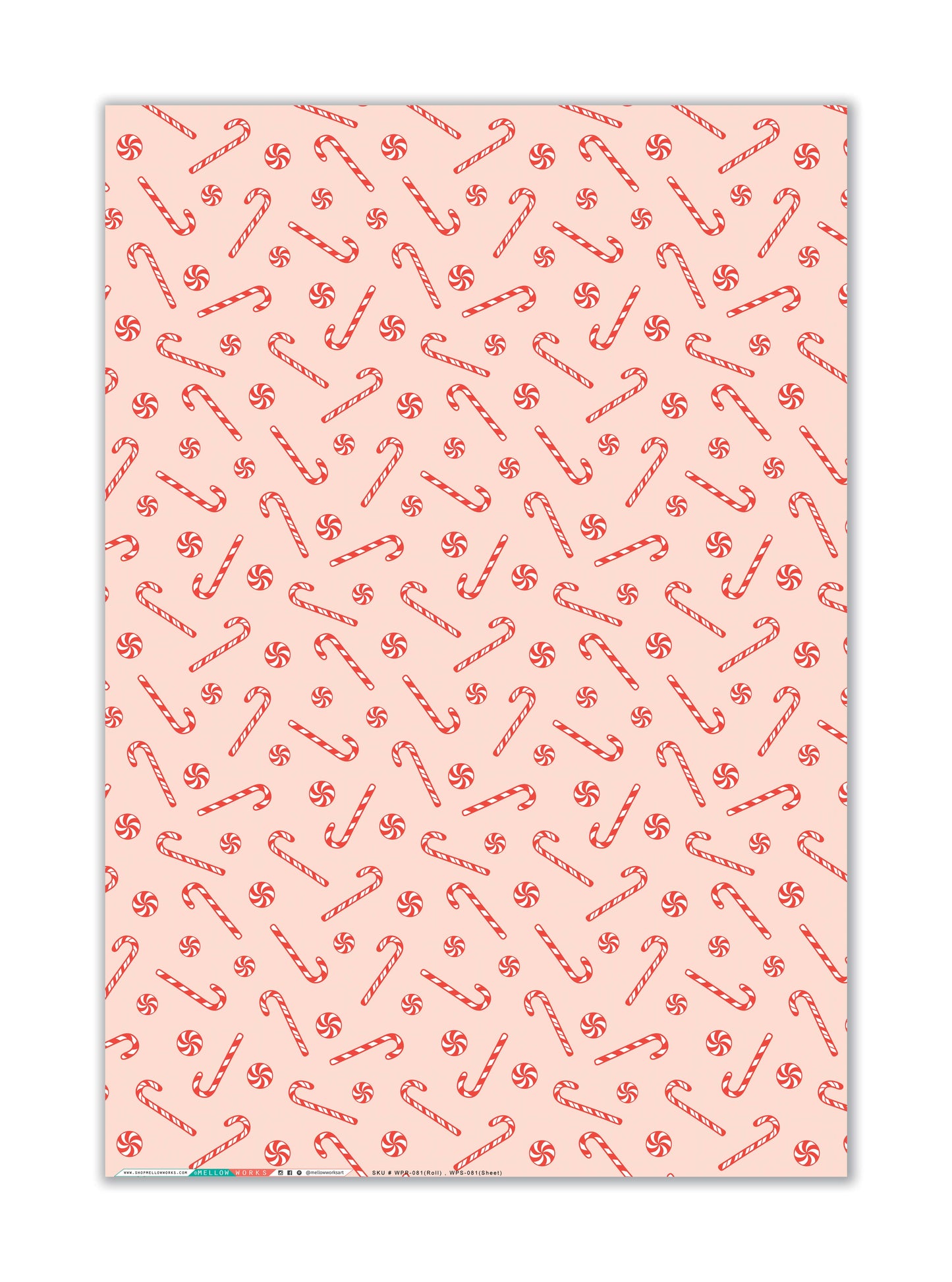 CANDY CANE LANE Holiday Gift Wrap Sheets