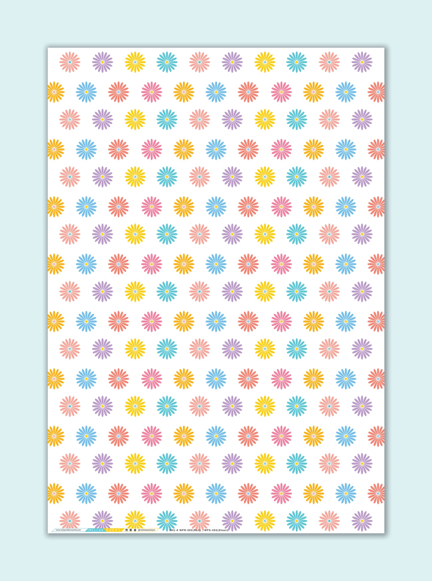 RAINBOW DAISIES Gift Wrap Sheets
