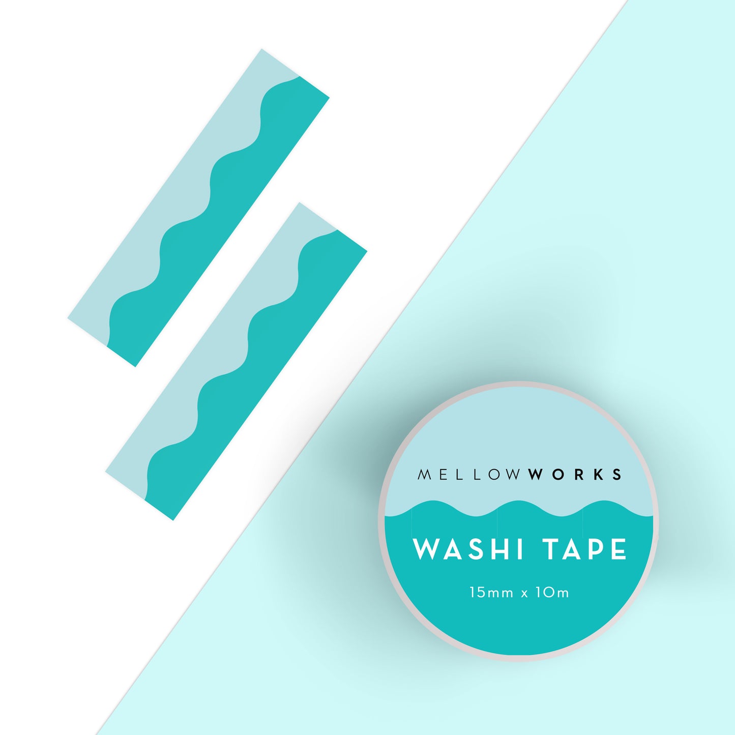 WAVE WASHI TAPE- OCEAN AND AQUA