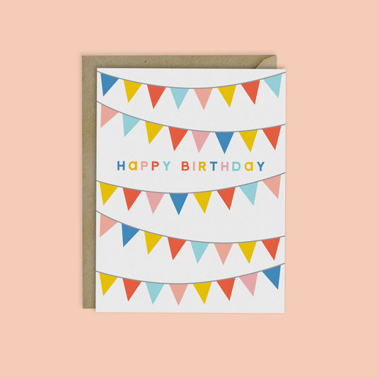 MODERN HAPPY BIRTHDAY CARD- Colorful Birthday Banners