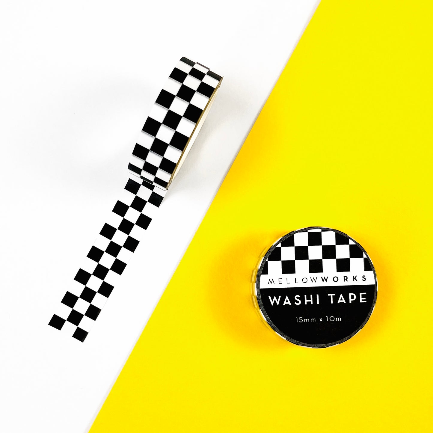 B&W CHECKERBOARD WASHI TAPE