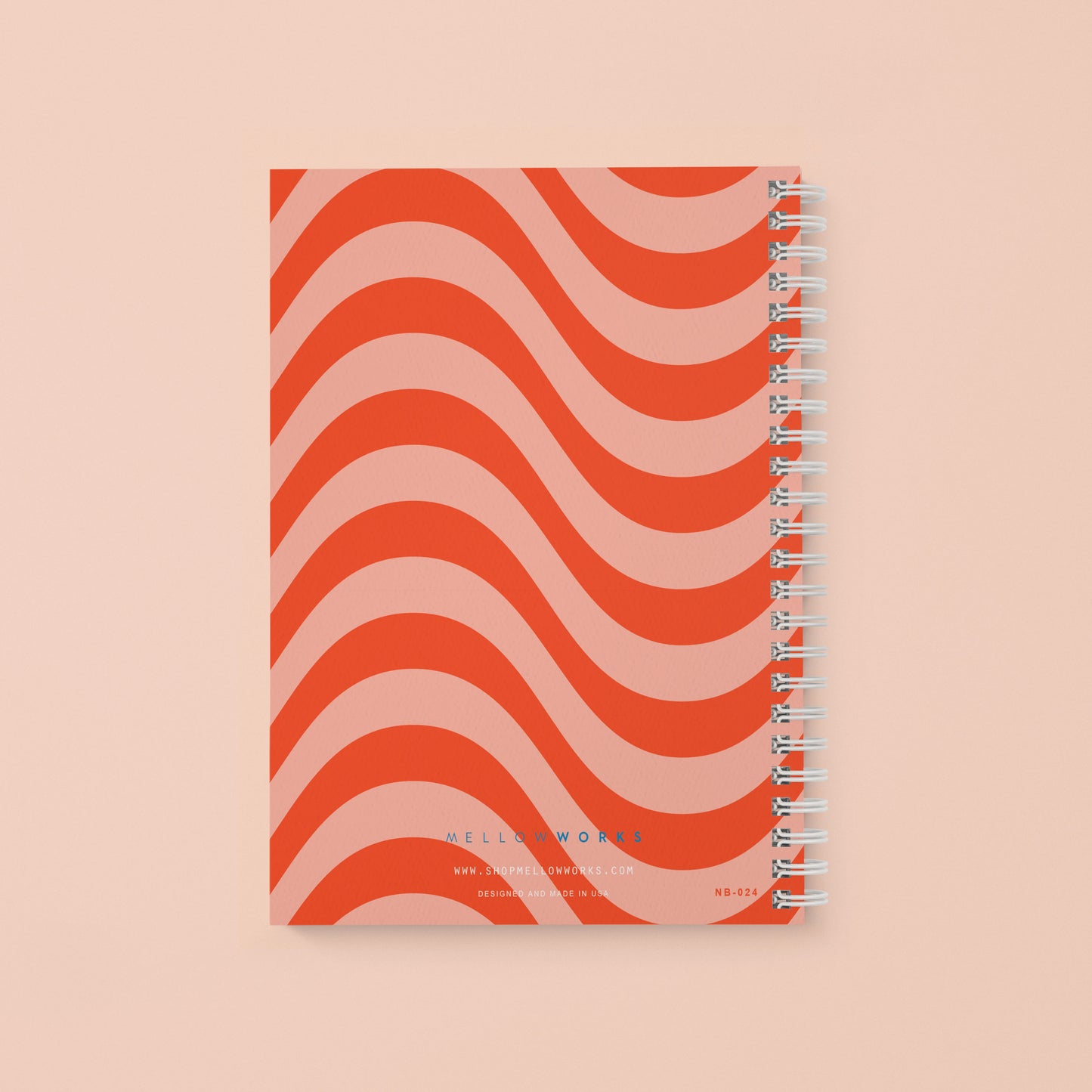 RETRO WAVES SPIRAL NOTEBOOK - Blank Pages