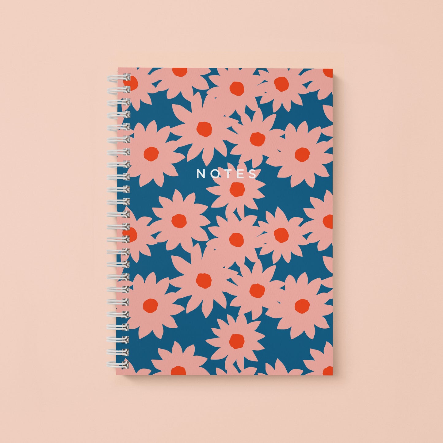 MODERN FLOWERS SPIRAL NOTEBOOK - Blank Pages