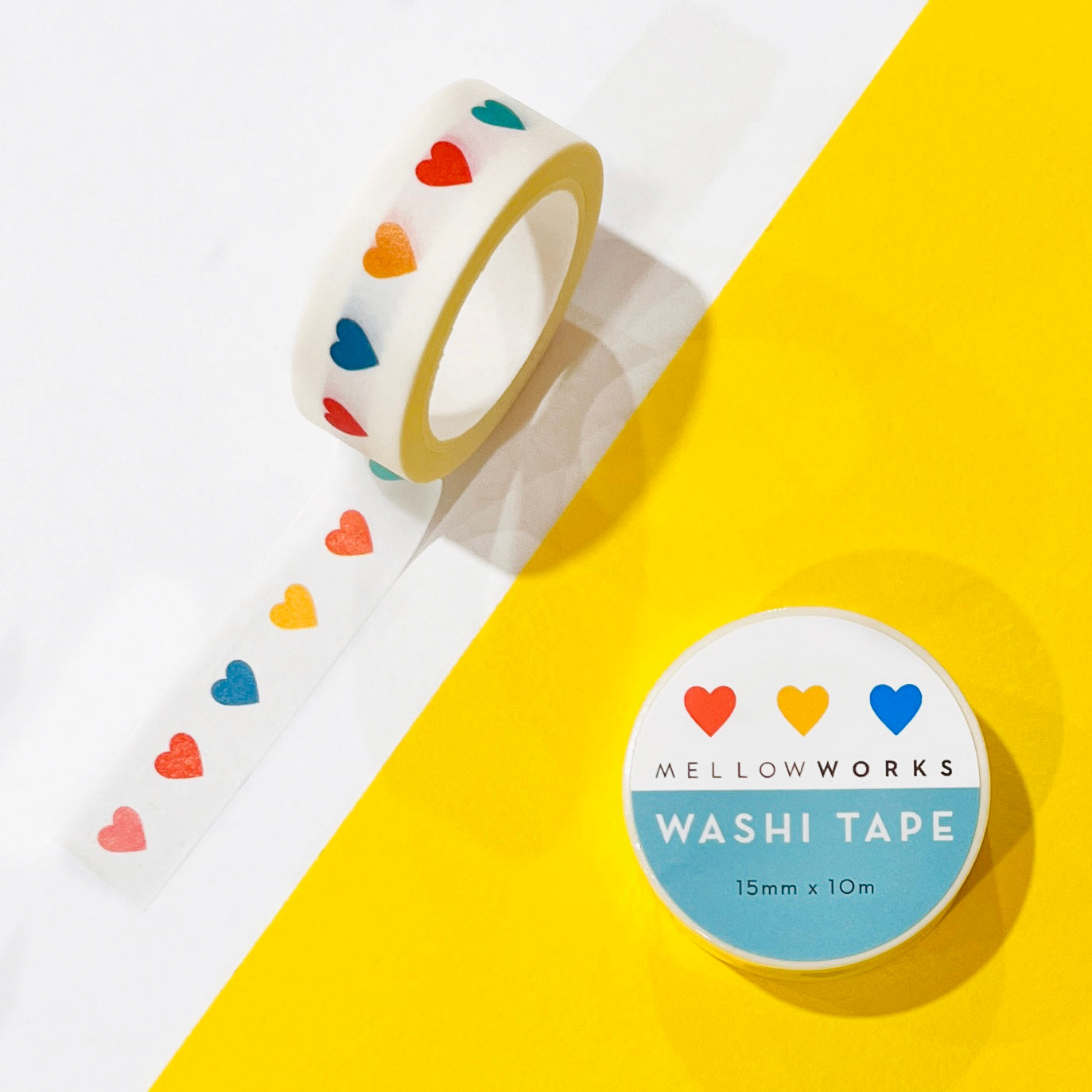 RAINBOW HEARTS WASHI TAPE