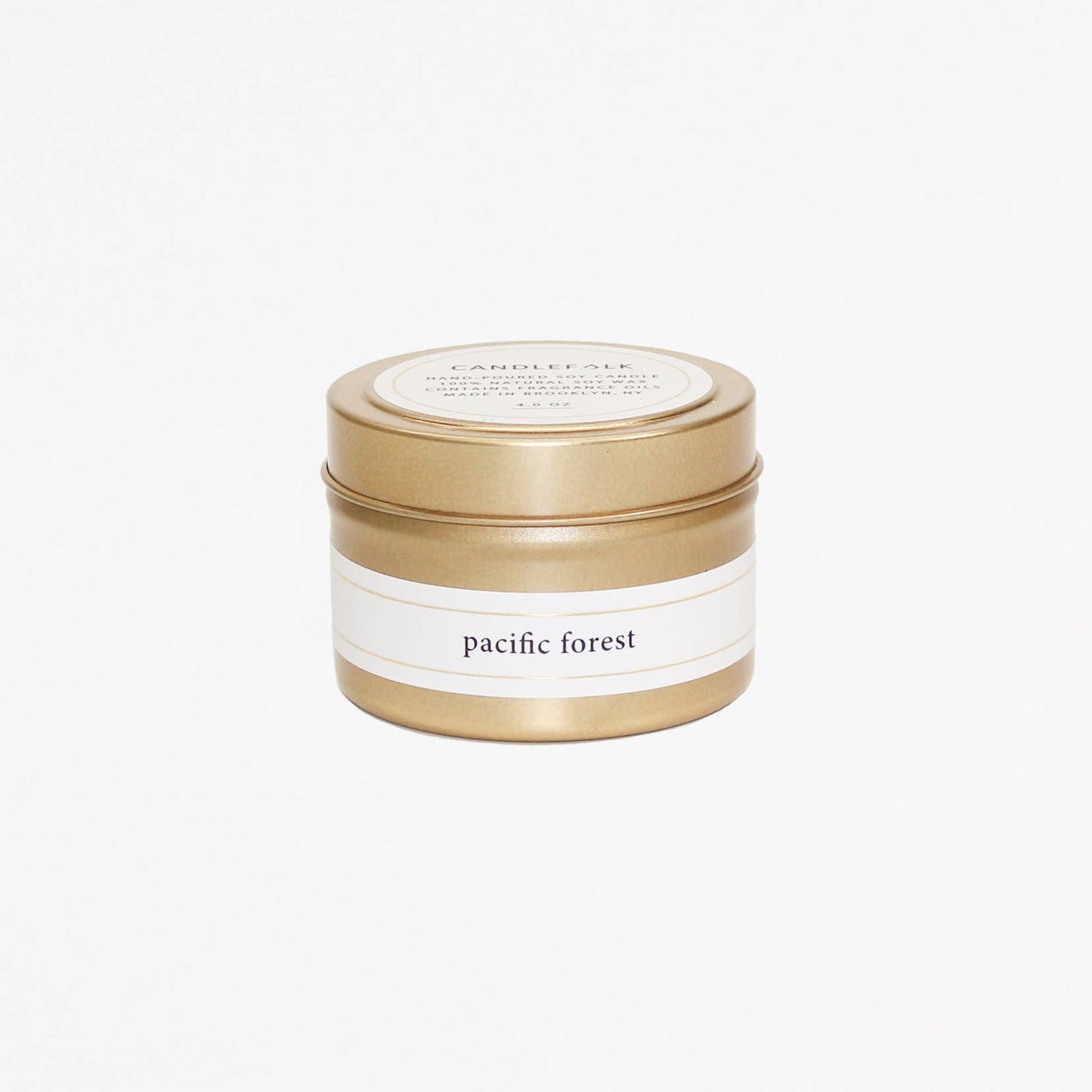 Pacific Forest - 4 oz Gold Travel Candle