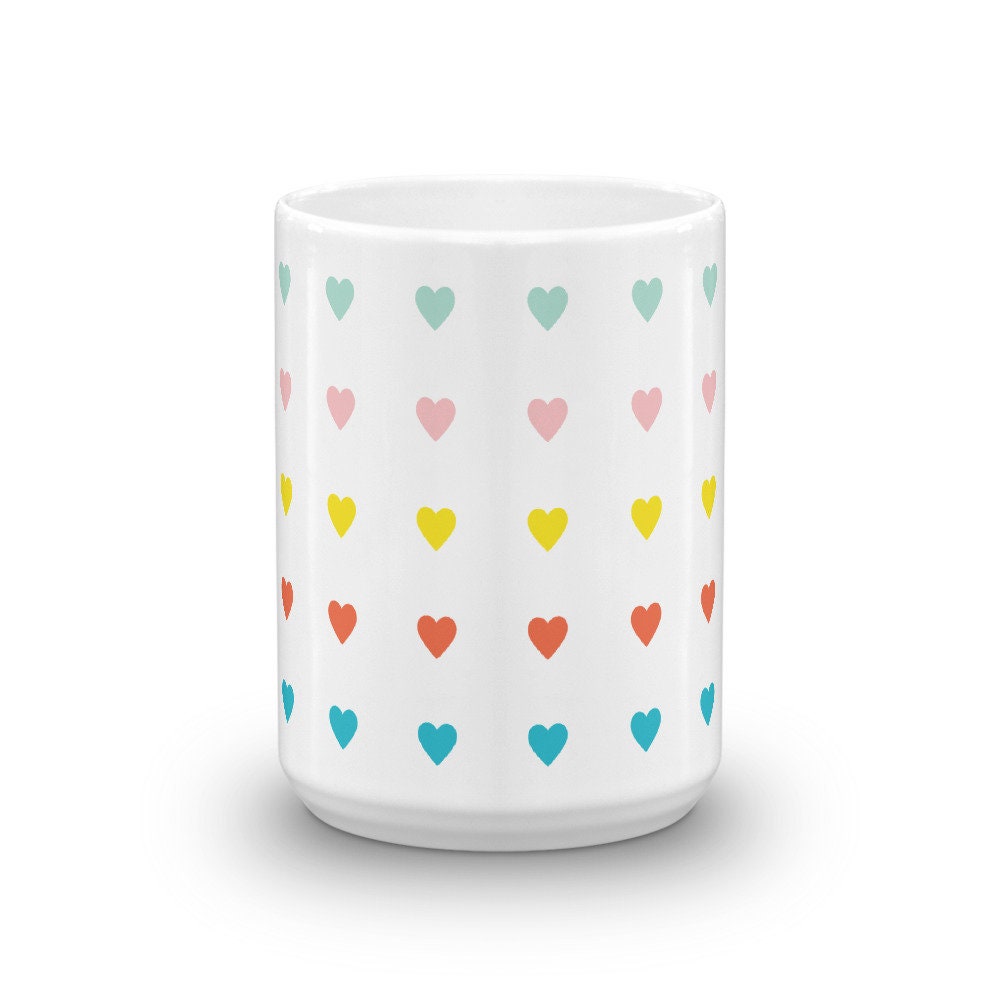 RAINBOW HEARTS MUG