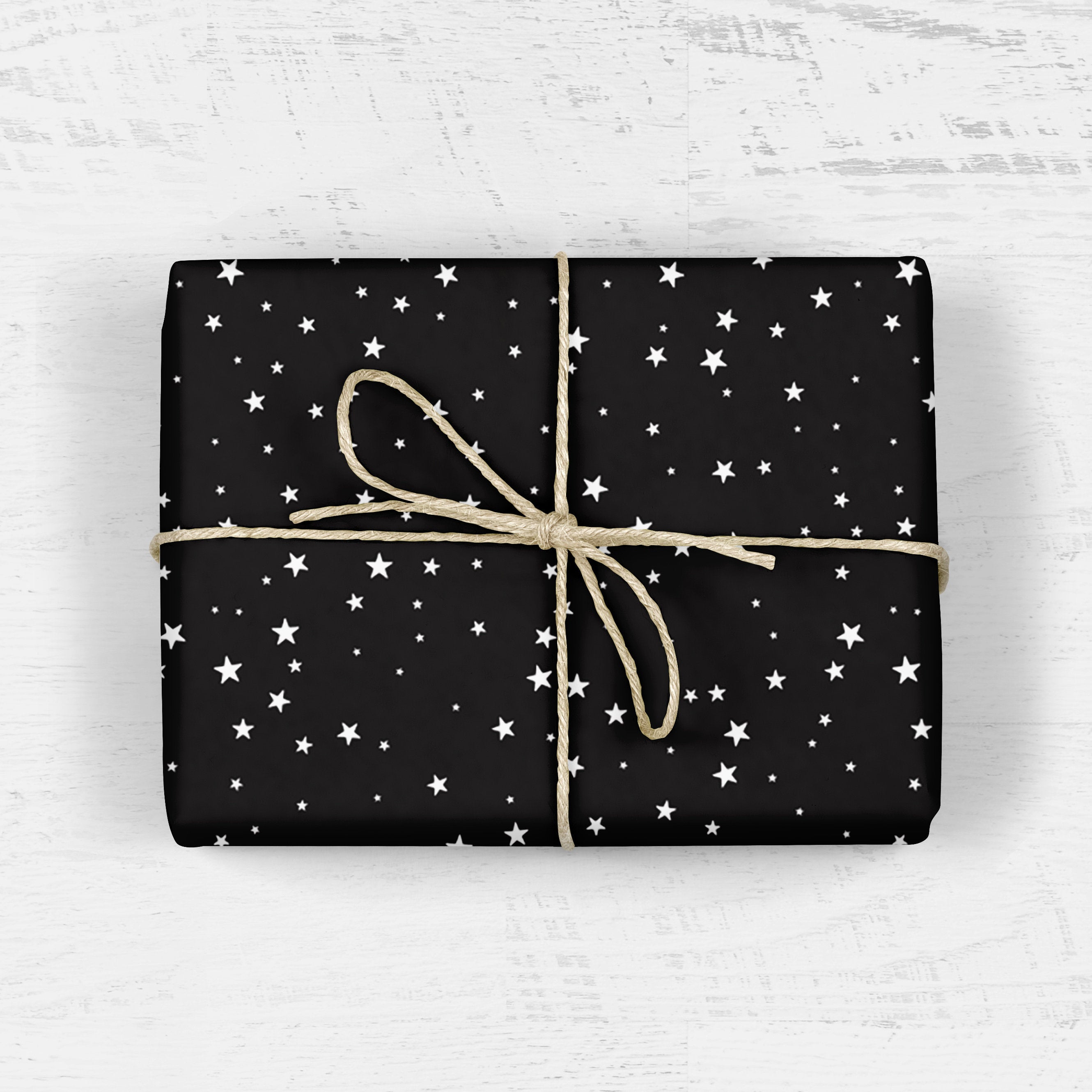 Christmas Wrapping Paper, Scandinavian Design Gift Wrap, Black and