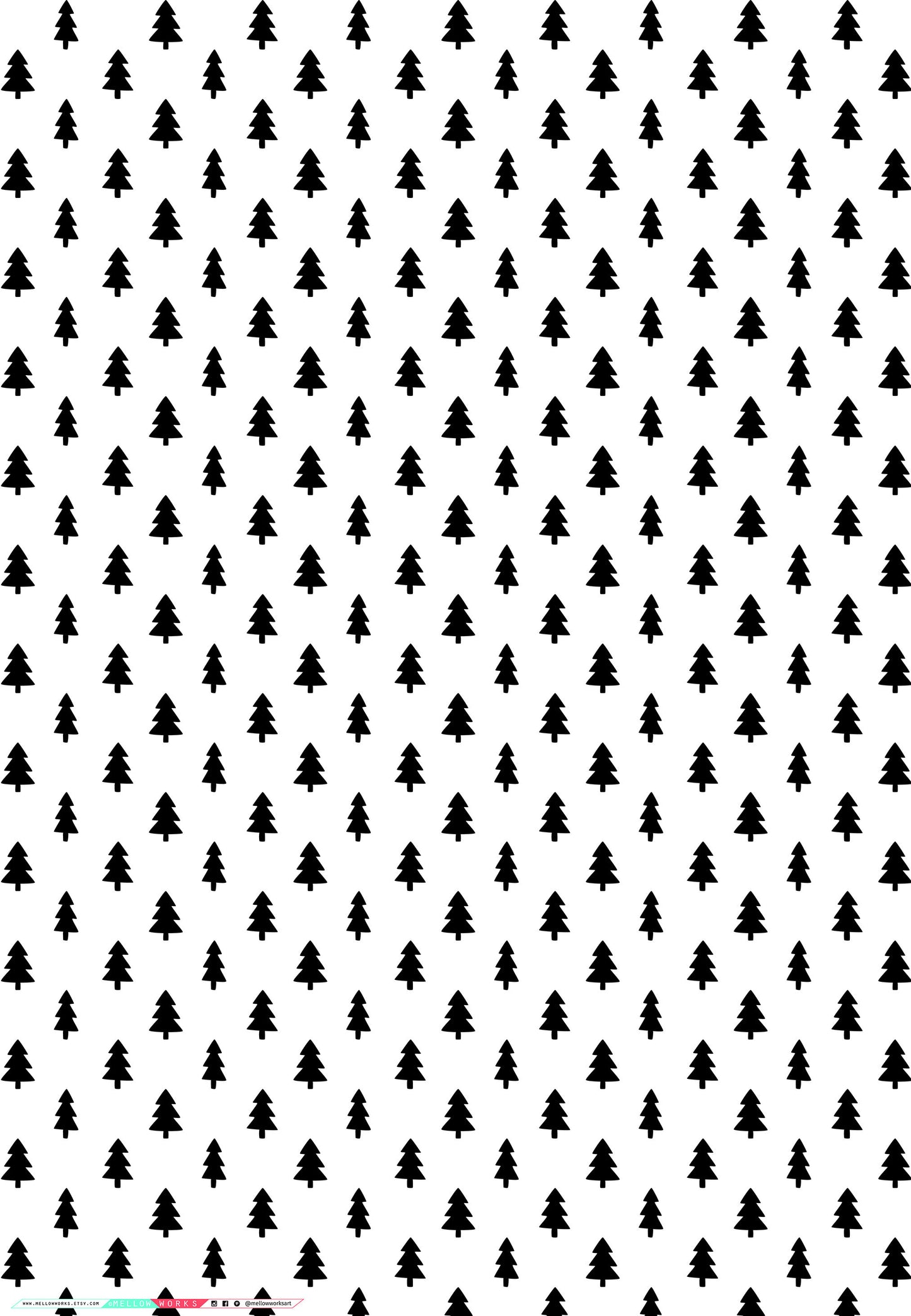 CHRISTMAS TREES Gift Wrap Sheets