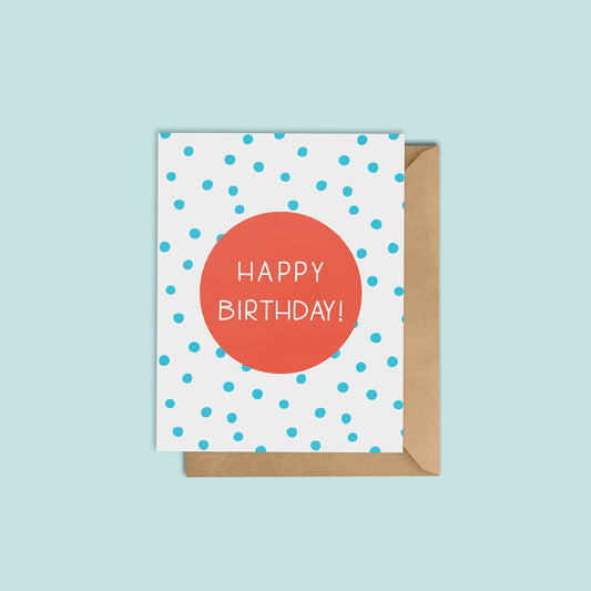 HAPPY BIRTHDAY CARD- Modern Polka Dots