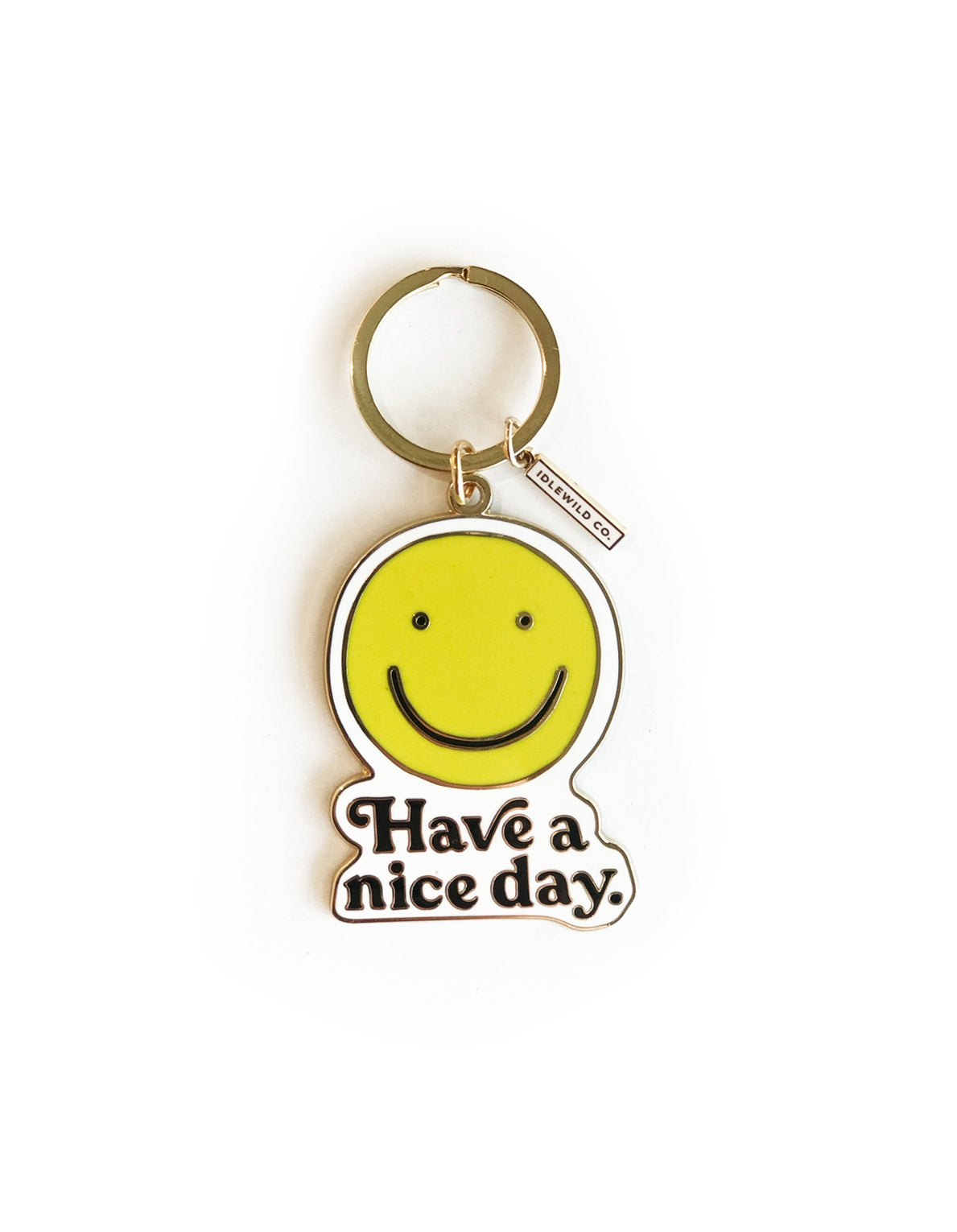 HAVE A NICE DAY Smiley Keychain