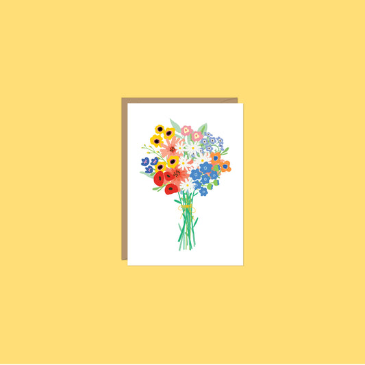 WILDFLOWER BOUQUET  MINI ENCLOSURE CARD