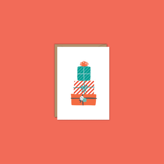 HOLIDAY GIFT BOXES MINI ENCLOSURE CARD
