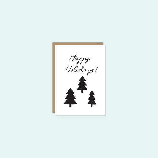 HAPPY HOLIDAYS TREES MINI ENCLOSURE CARD