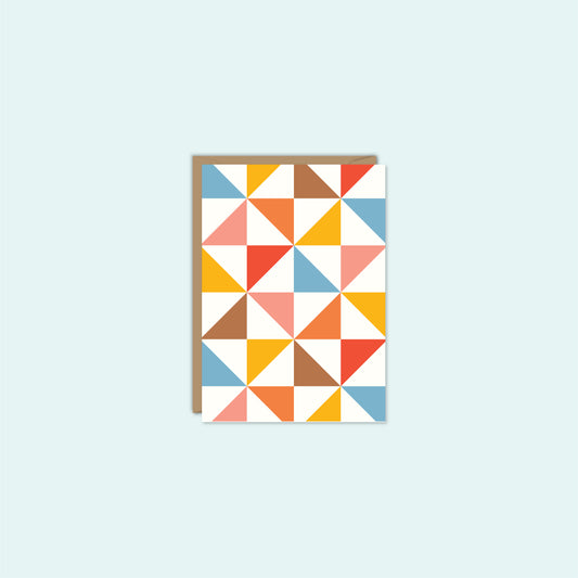 RETRO QUILT EVERYDAY MINI ENCLOSURE CARD