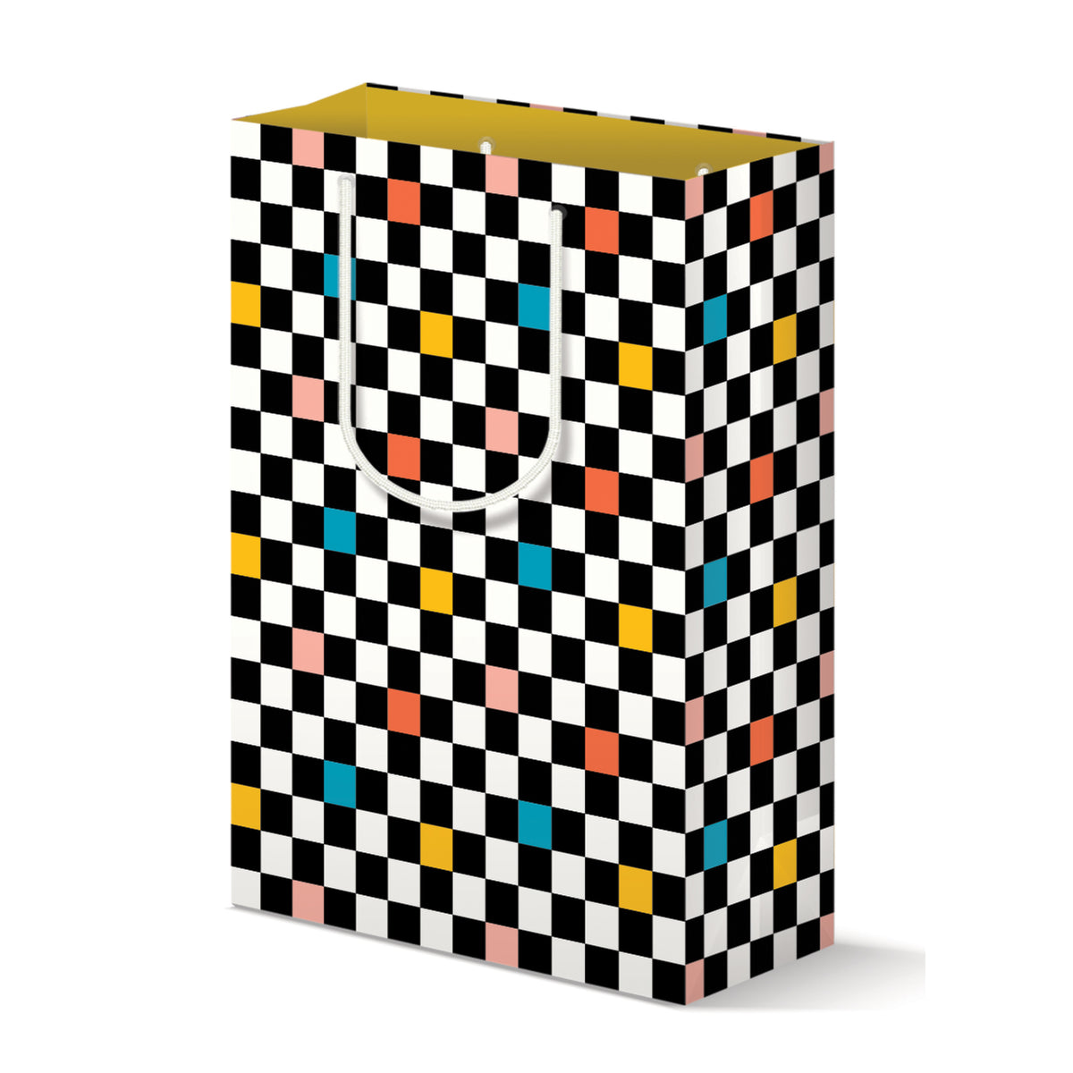 Modern Checkerboard Gift Bag Set