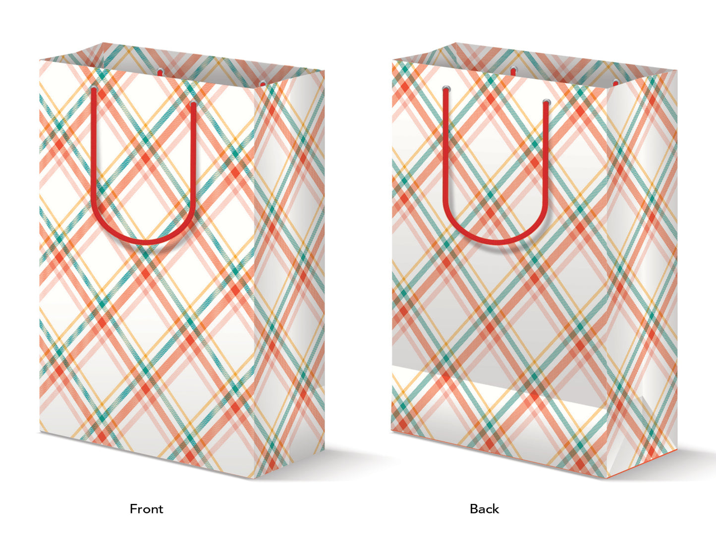 CHRISTMAS PLAID GIFT BAG