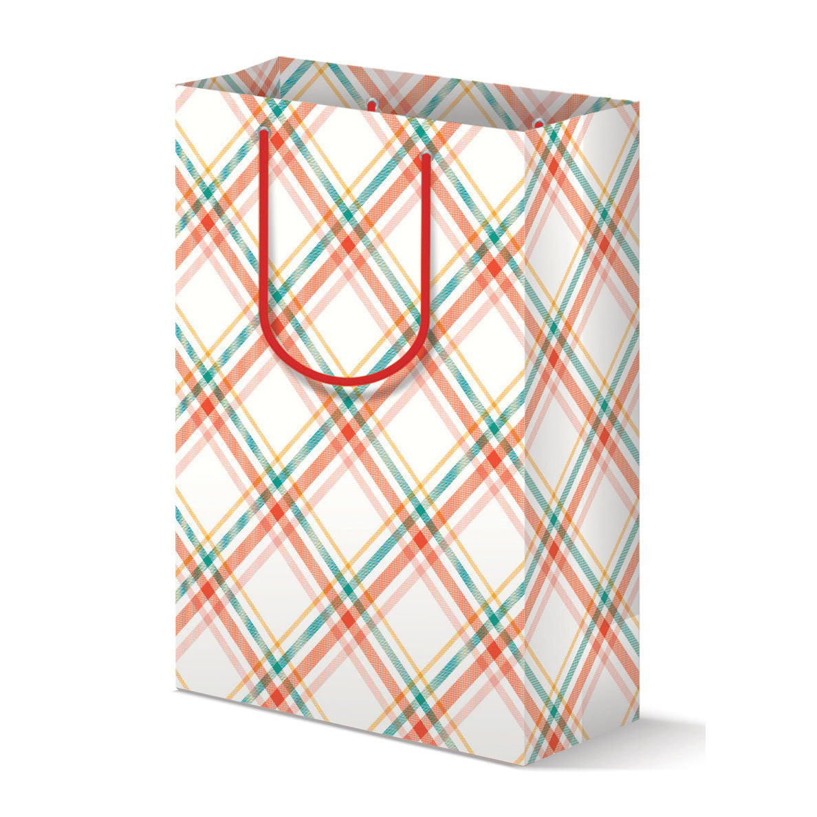 CHRISTMAS PLAID GIFT BAG