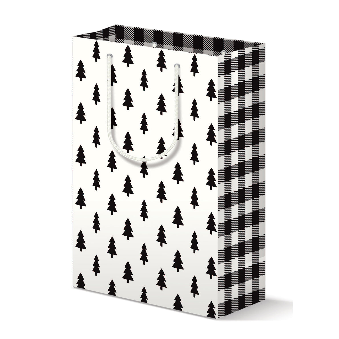 CHRISTMAS TREES GIFT BAG - B&W