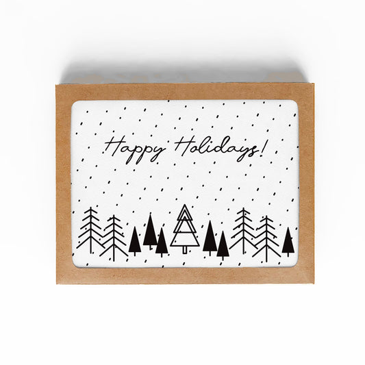 HAPPY HOLIDAYS CARD-WINTER WONDERLAND-BOXED SET OF 6