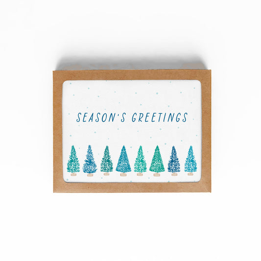 PINE FOREST Season's Greetings card-BOXED SET OF 6
