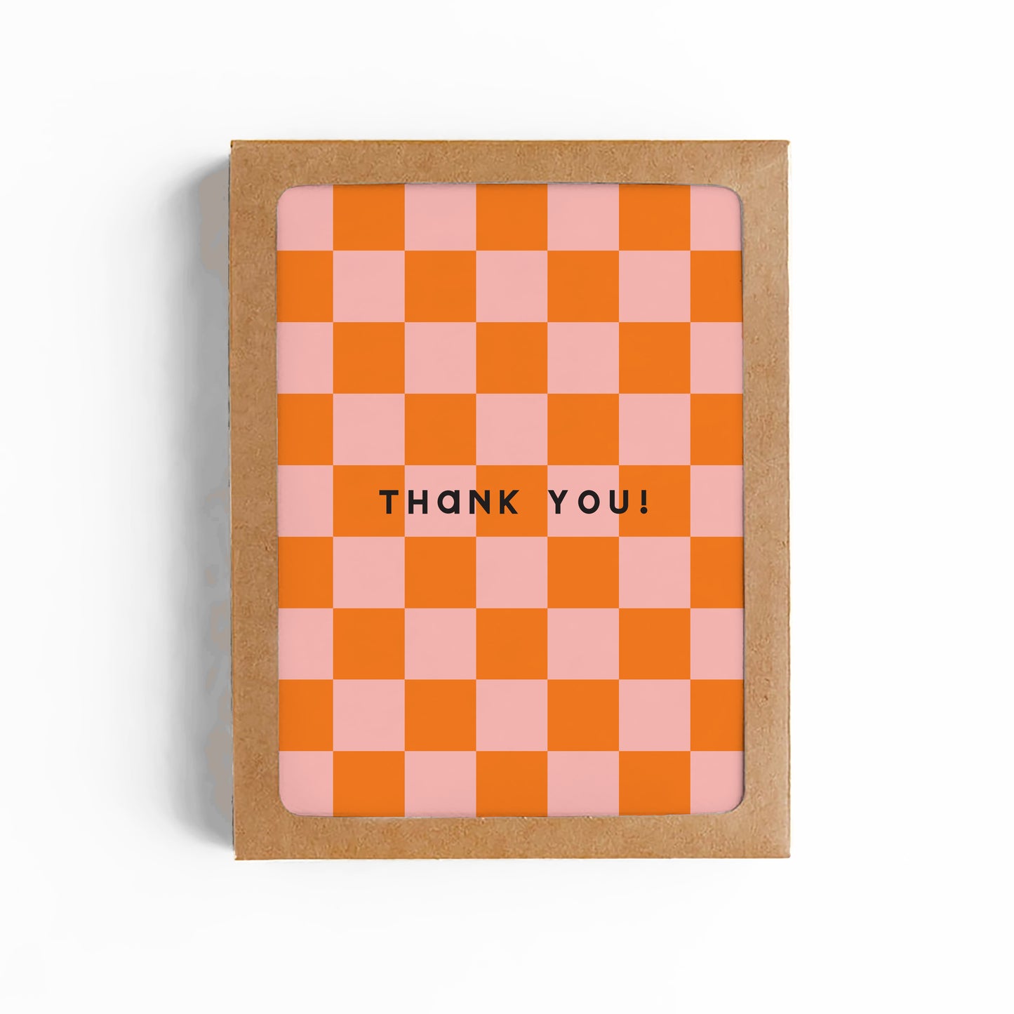 THANK YOU RETRO CHECKERBOARD CARD-BOXED SET OF 6