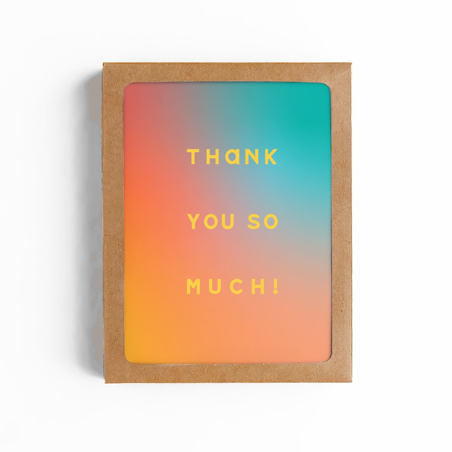 THANK YOU SO MUCH-SUNSET OMBRE CARD-BOXED SET OF 6
