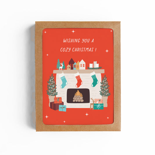 DECK THE HALLS - COZY CHRISTMAS CARD-BOXED SET OF 6