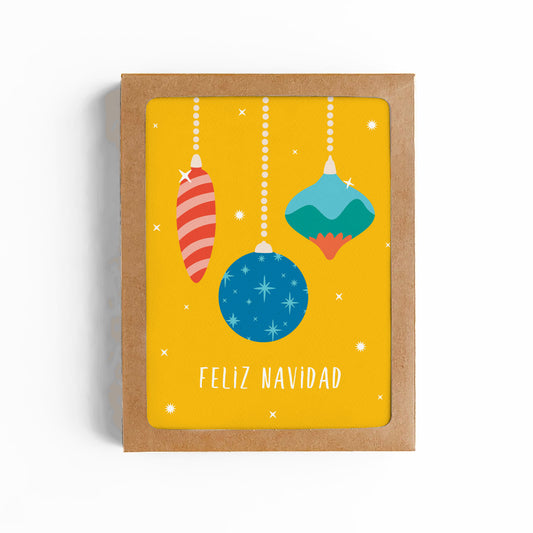 FELIZ NAVIDAD Christmas card-BOXED SET OF 6