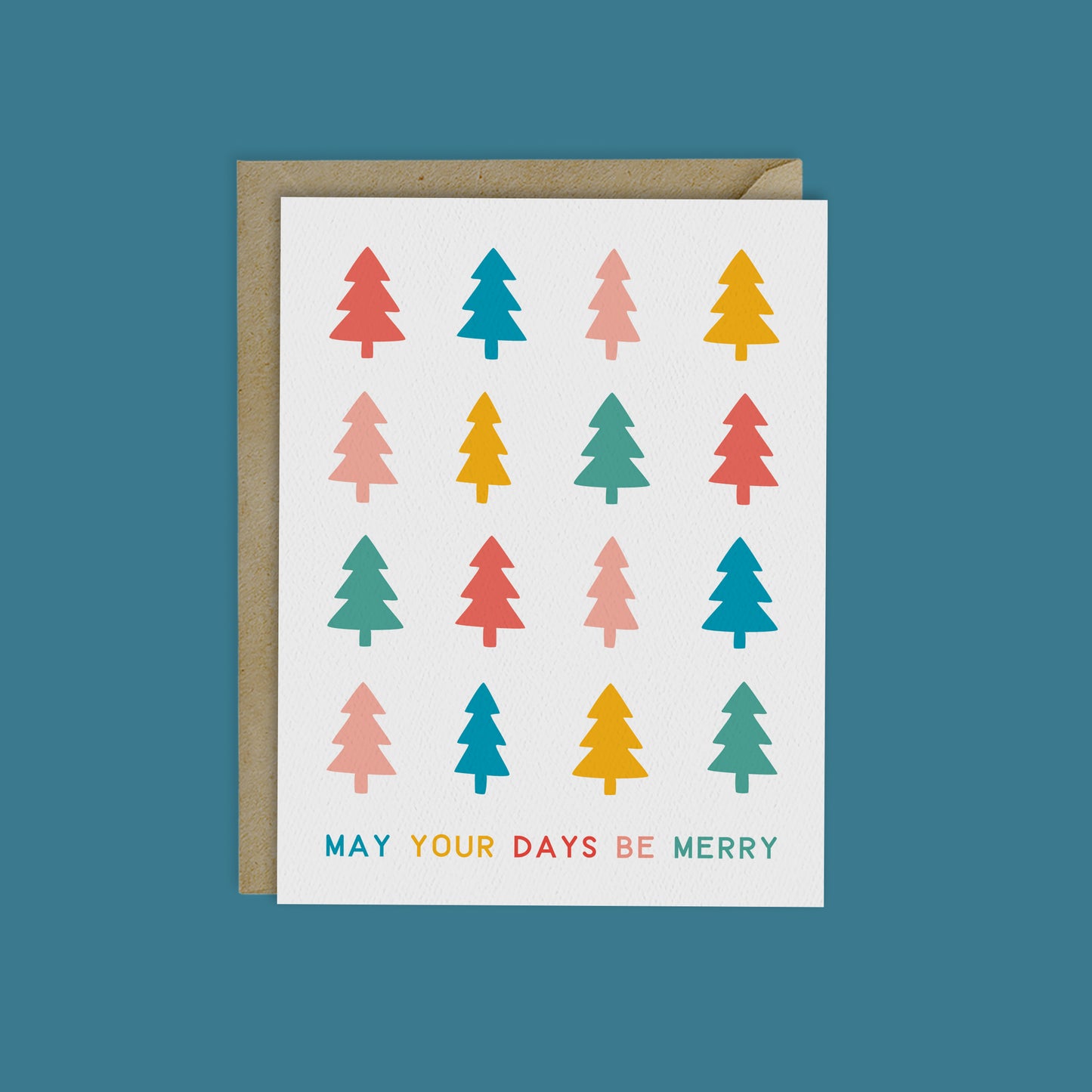 MERRY RAINBOW TREES HOLIDAY CARD