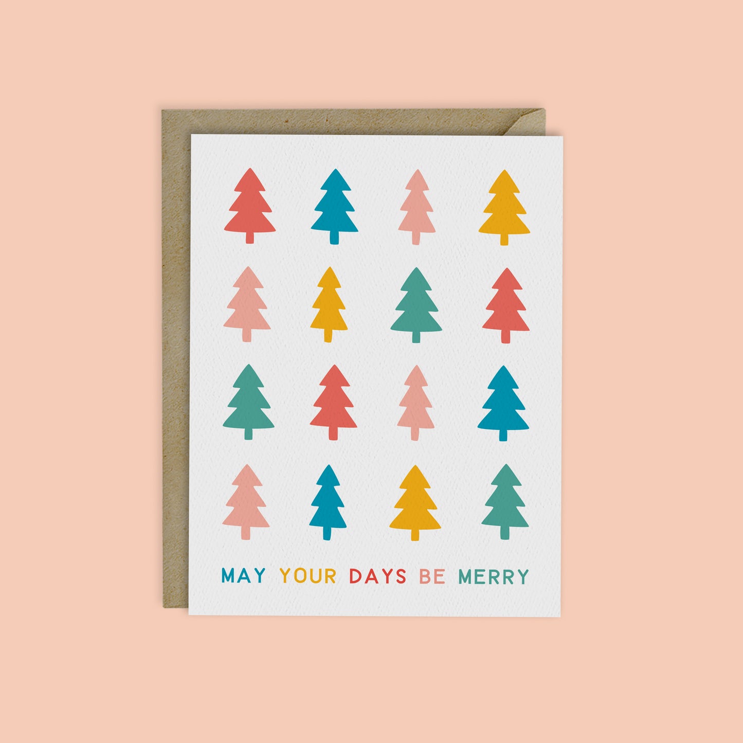 MERRY RAINBOW TREES HOLIDAY CARD