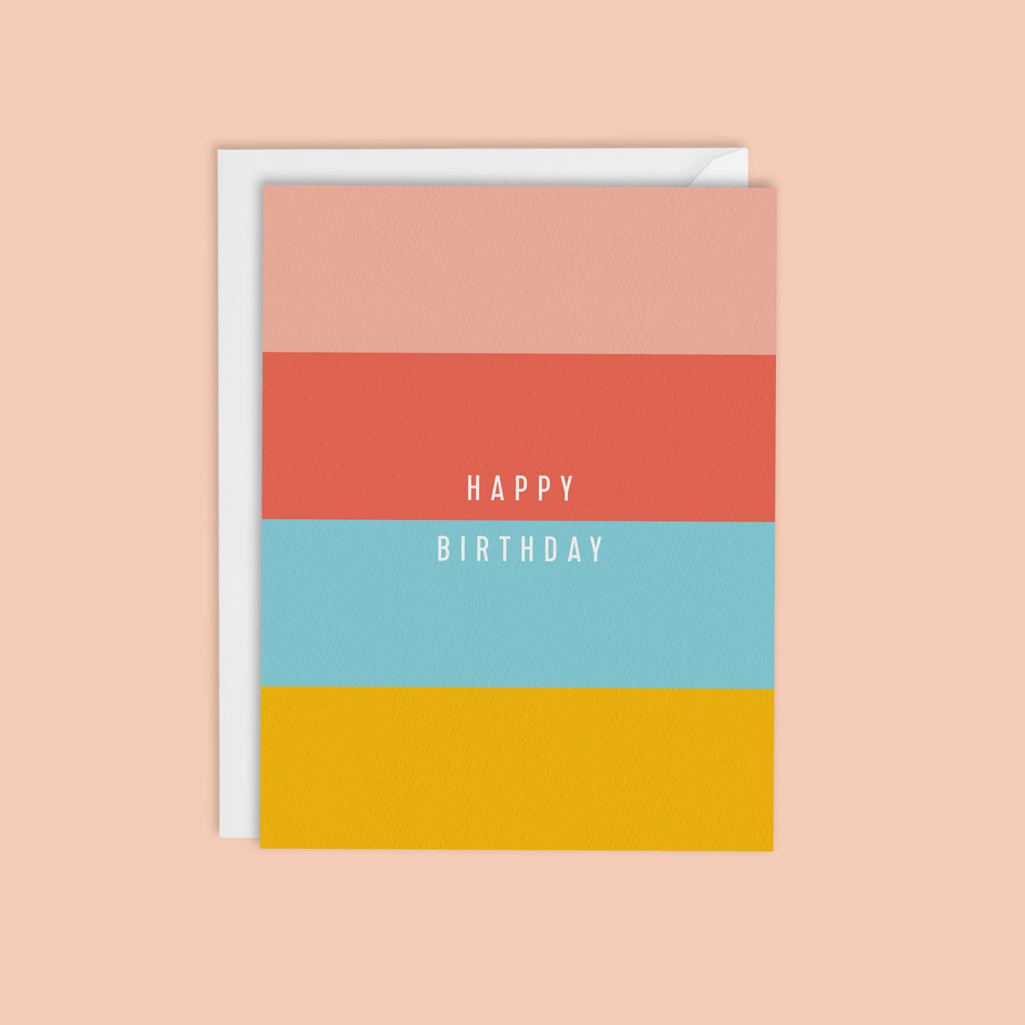 COLORFUL STRIPE HAPPY BIRTHDAY CARD