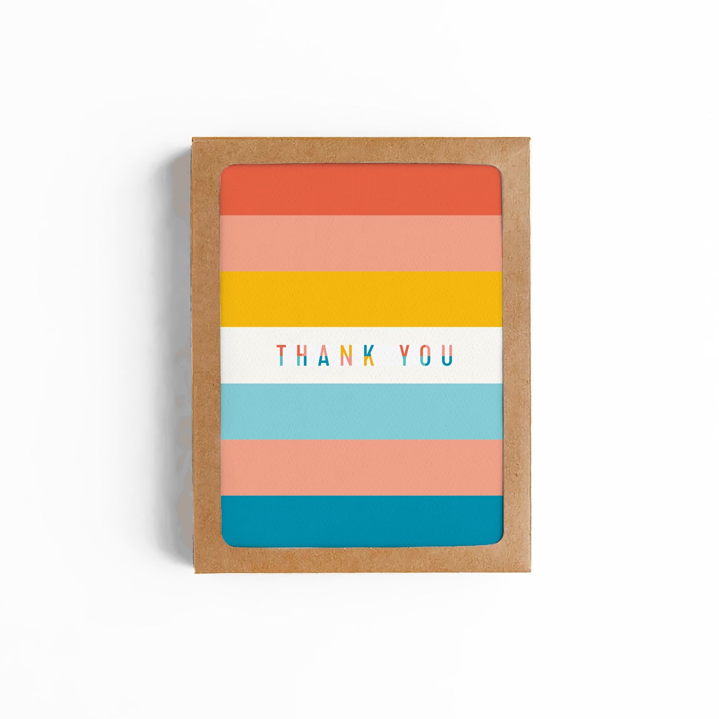 THANK YOU RETRO STRIPE CARD-BOXED SET OF 6