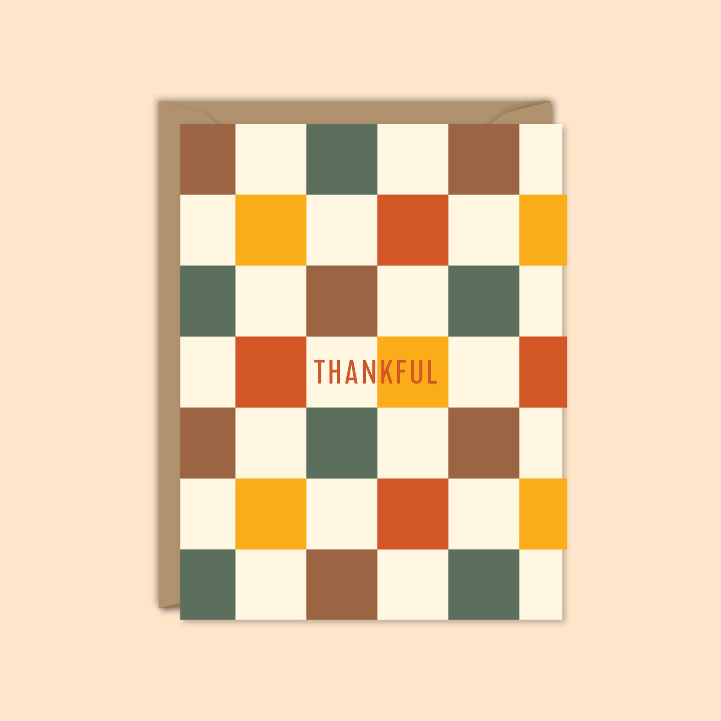 Thankful Fall Checkerboard Card