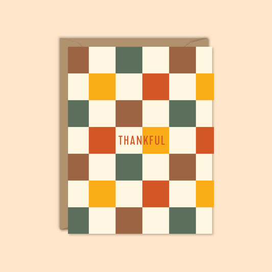 Thankful Fall Checkerboard Card