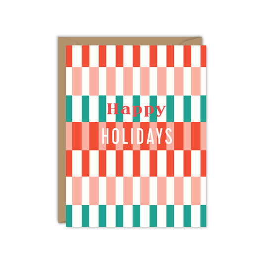 HAPPY HOLIDAYS CHECKERS CARD