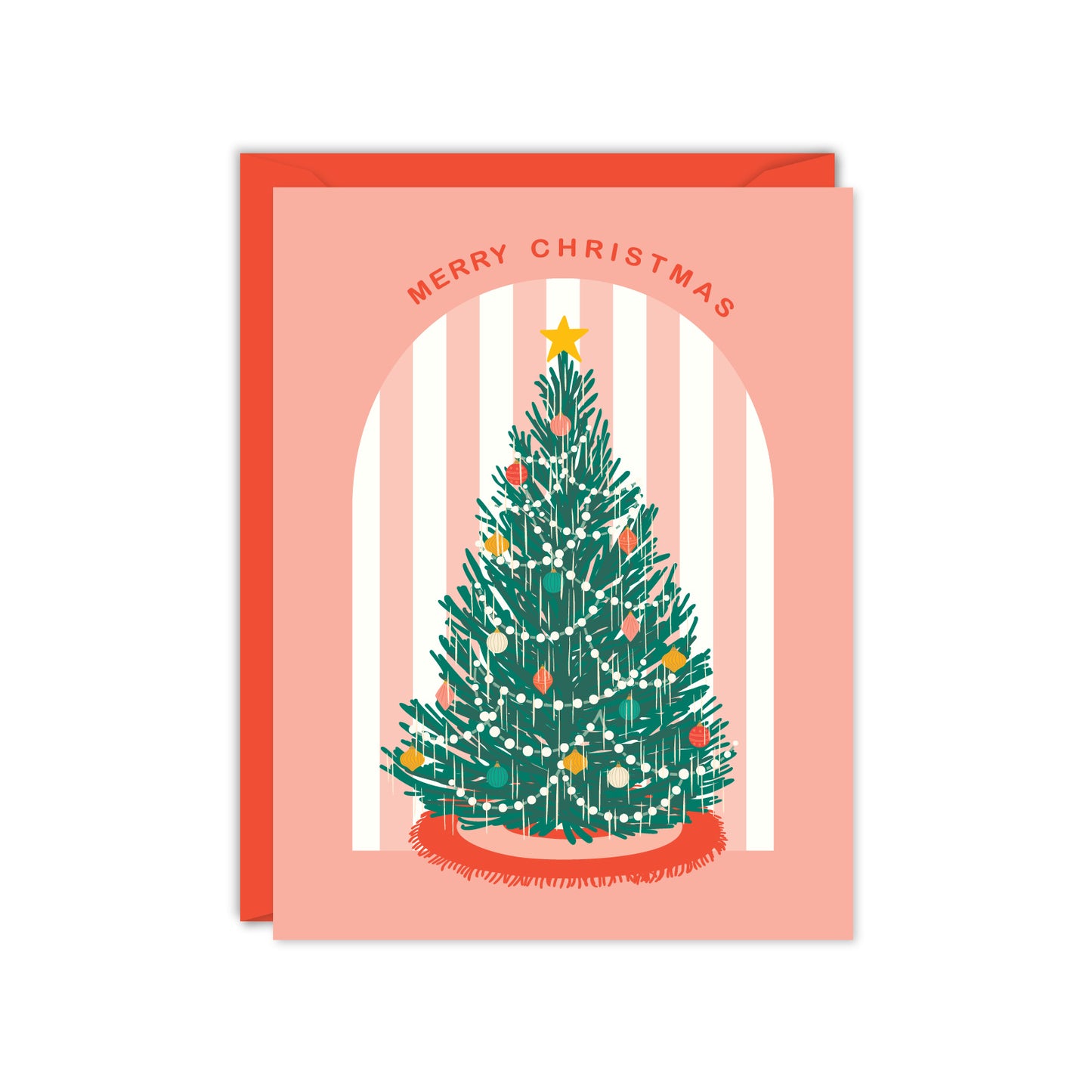 TINSEL TREE MERRY CHRISTMAS CARD