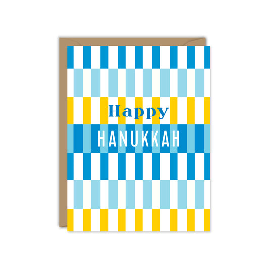 Happy Hanukkah Checkers Card