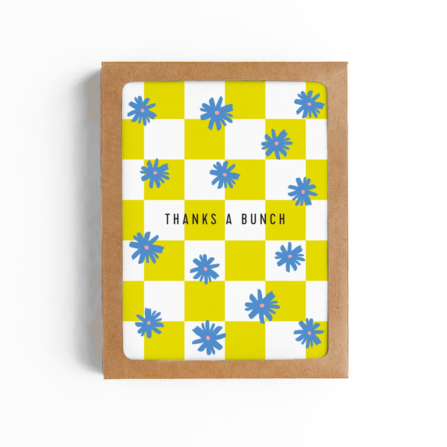 THANKS A BUNCH CHECKERS CARD-BOXED SET OF 6
