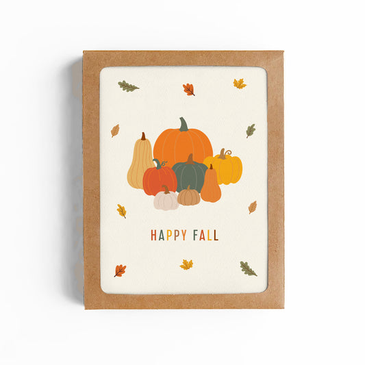 Happy Fall Pumpkins Card-Boxed Set of 6